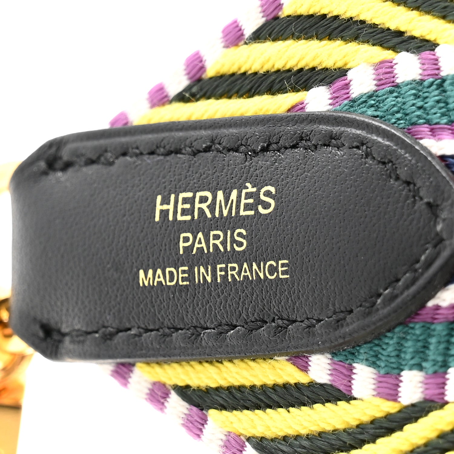 Hermes Toile Swift 50mm Sangle Cavale Shoulder Strap Multicolor Black 3 of 5