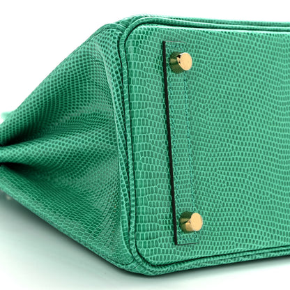 Hermes Lizard Birkin 25 Menthe 8 of 12