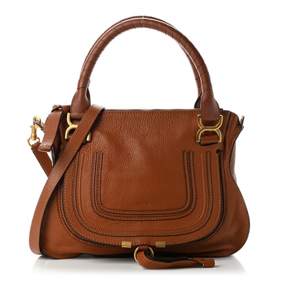 Chloe Calfskin Medium Marcie Satchel Tan 1 of 8