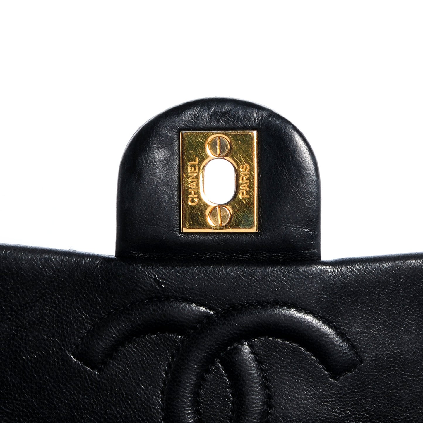 Lambskin Quilted Mini Square Flap Black