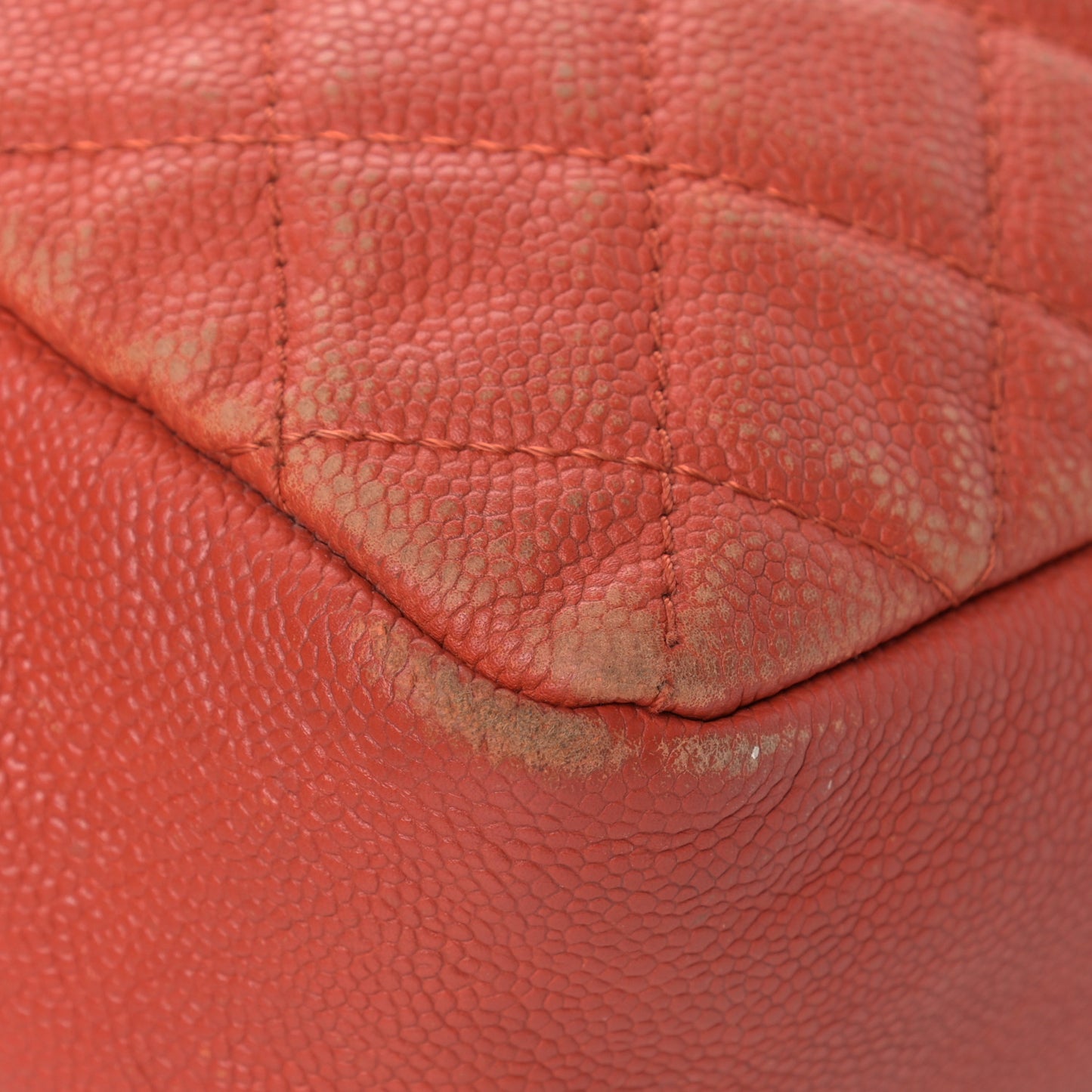 Caviar Quilted Medium Casual Journey Flap Red