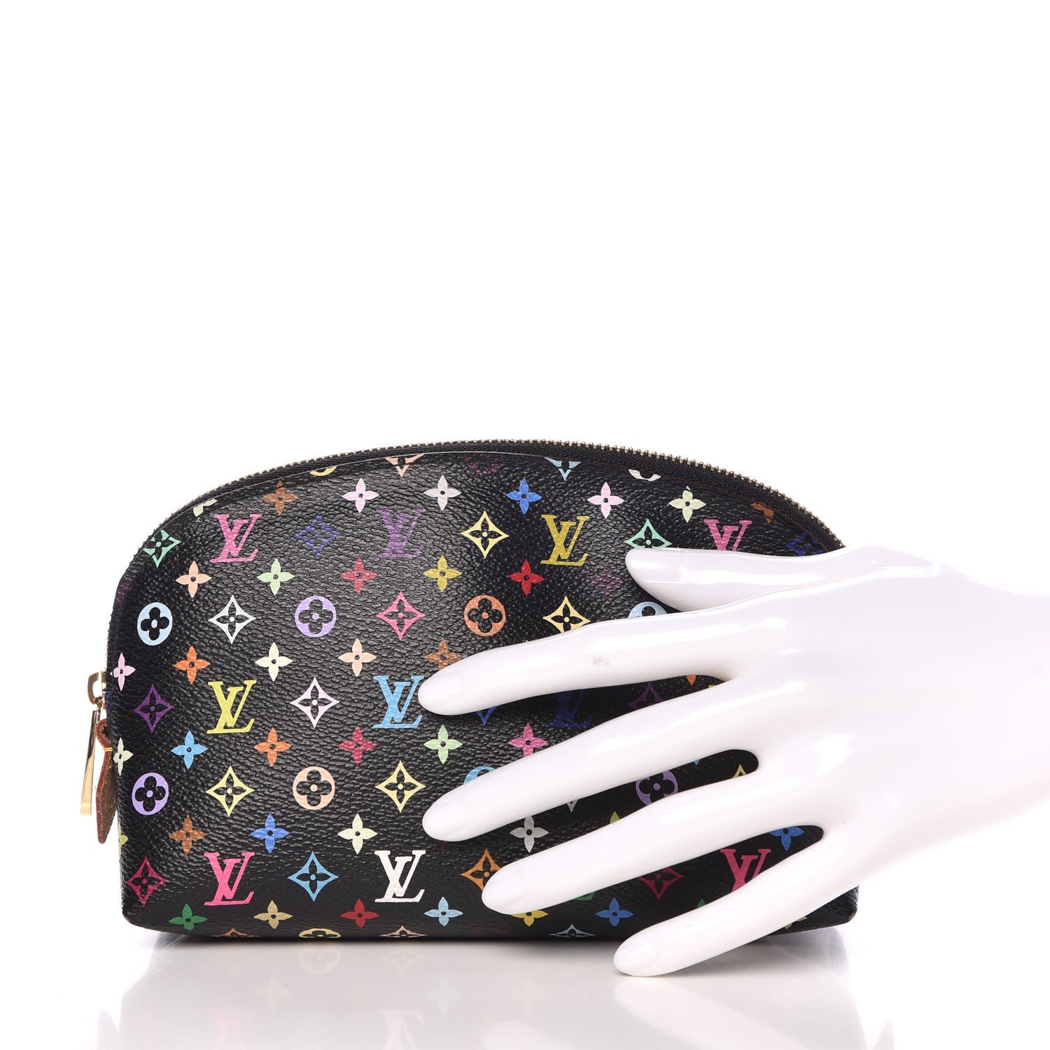 Louis Vuitton Monogram Multicolor Cosmetic Pouch Black Grenade 2 of 8