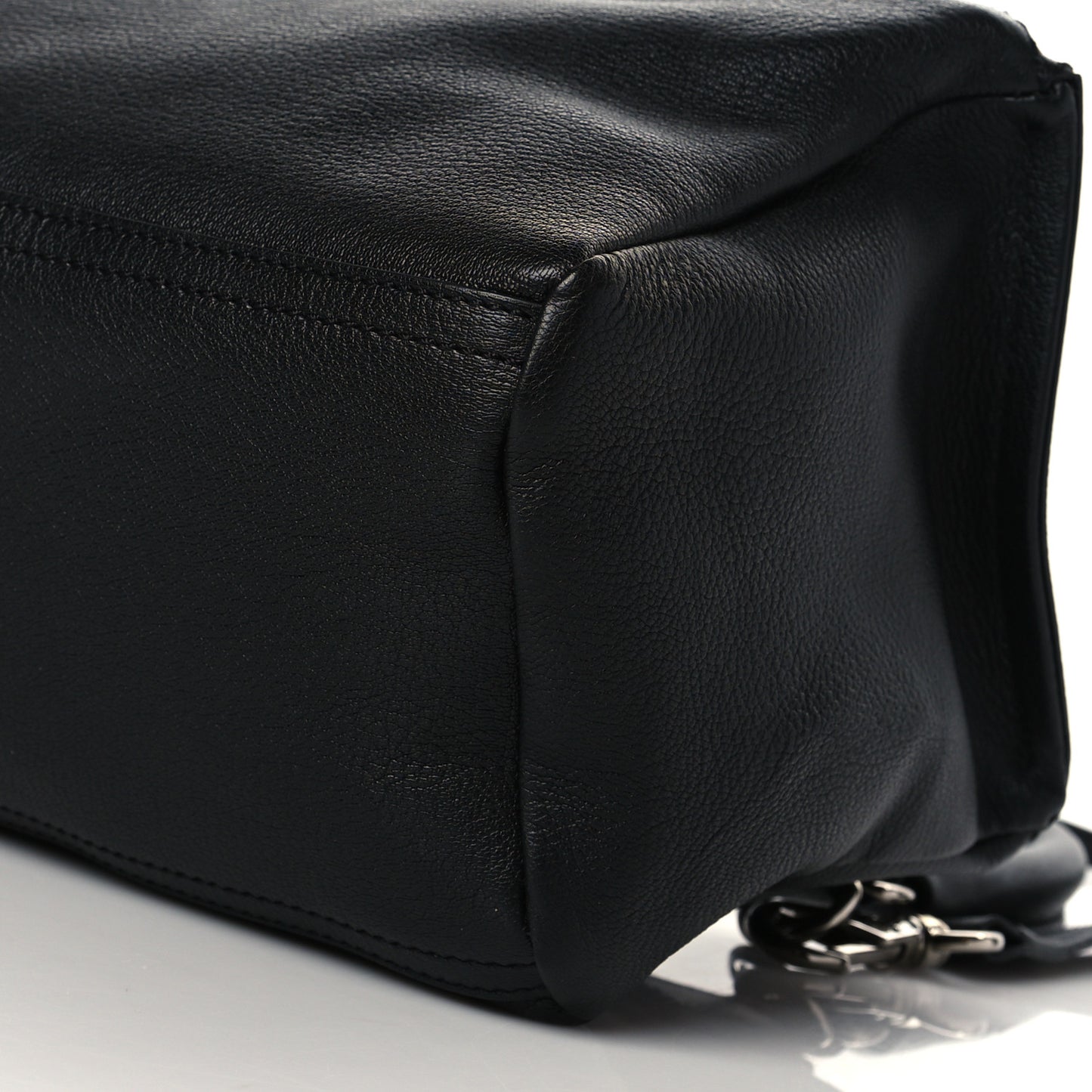 Sugar Goatskin Rivet Embellished Large Pandora Black