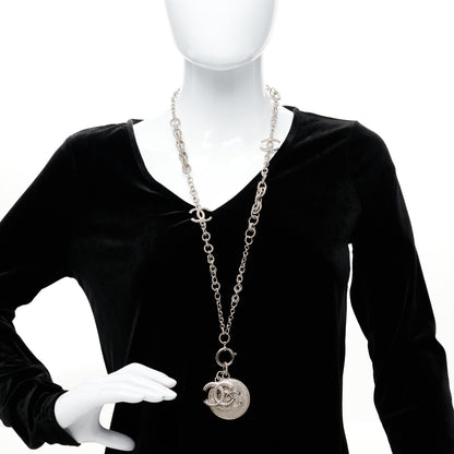 Chanel Medallion CC Chain Necklace Silver 2 of 5
