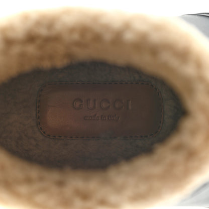 Gucci Rubber Wool Womens Crossy Ankle Boots 38 Black Butterscotch 7 of 9