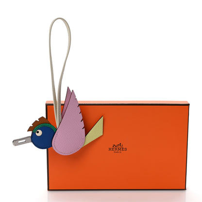 Hermes Epsom Swift Chevre Mysore Birdy Bag Charm Mauve Sylvestre Jaune Bourgeon Bleu De France Menthe Gold Craie 5 of 5