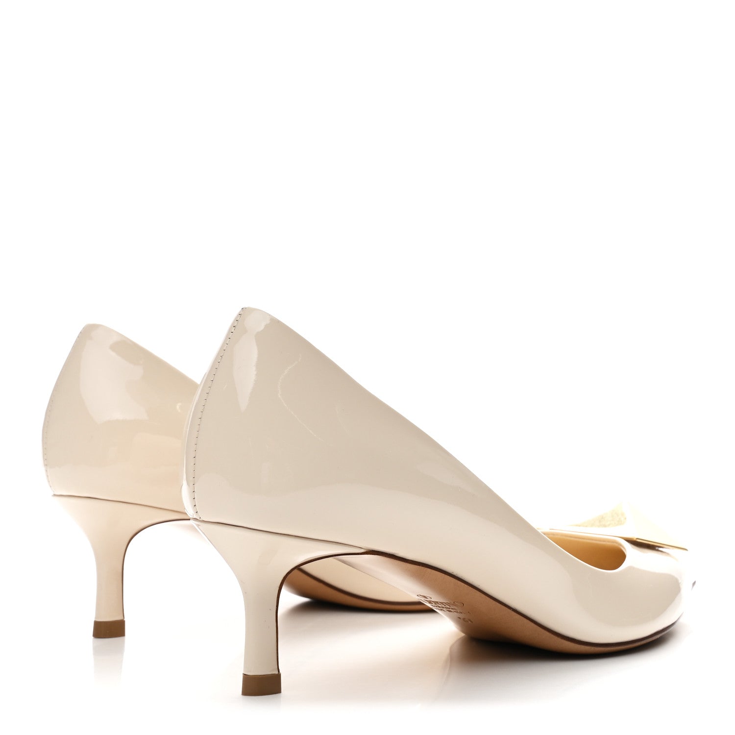 Valentino Garavani Patent Tonal One Stud Pumps 37 Ivory 1813558