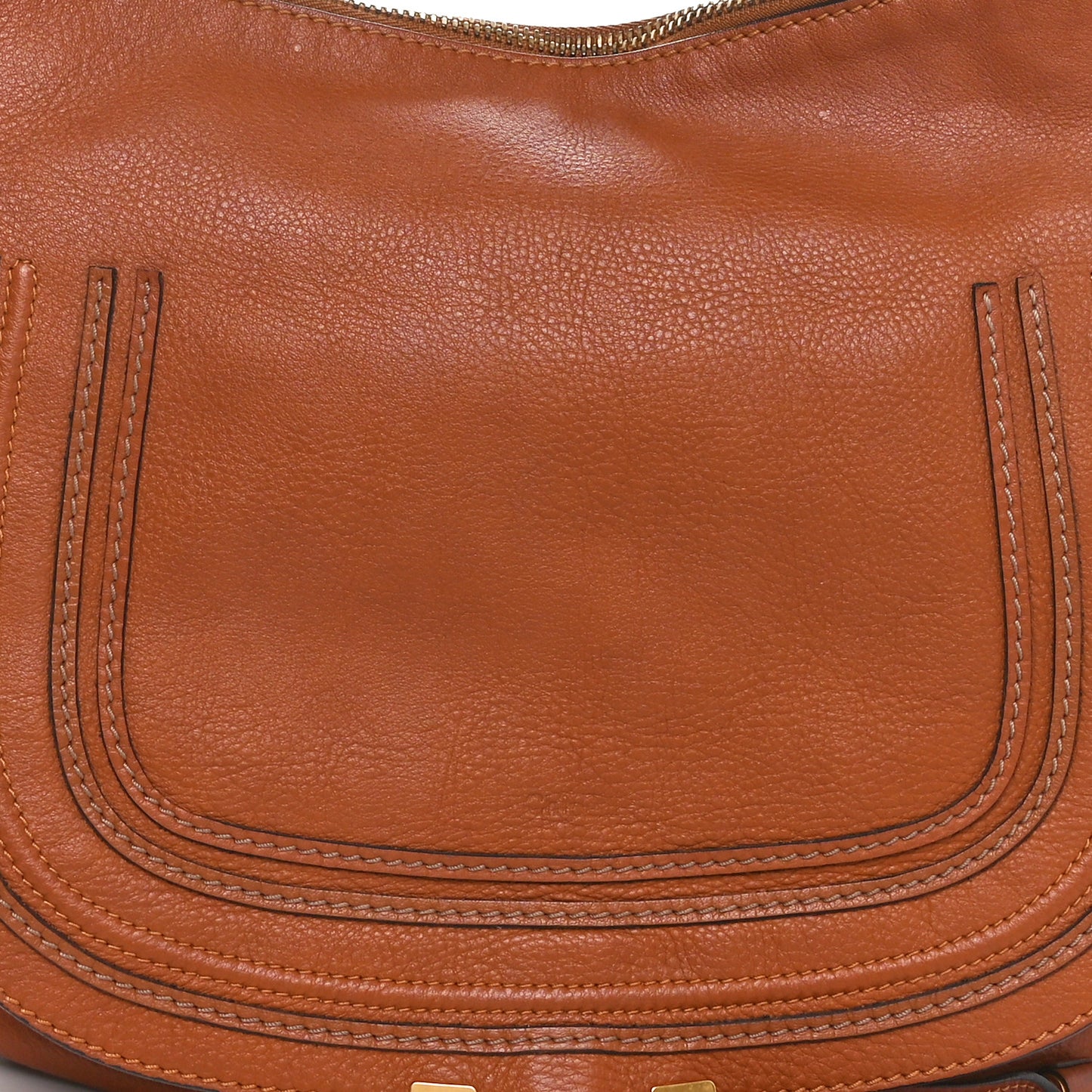 Calfskin Large Marcie Satchel Tan