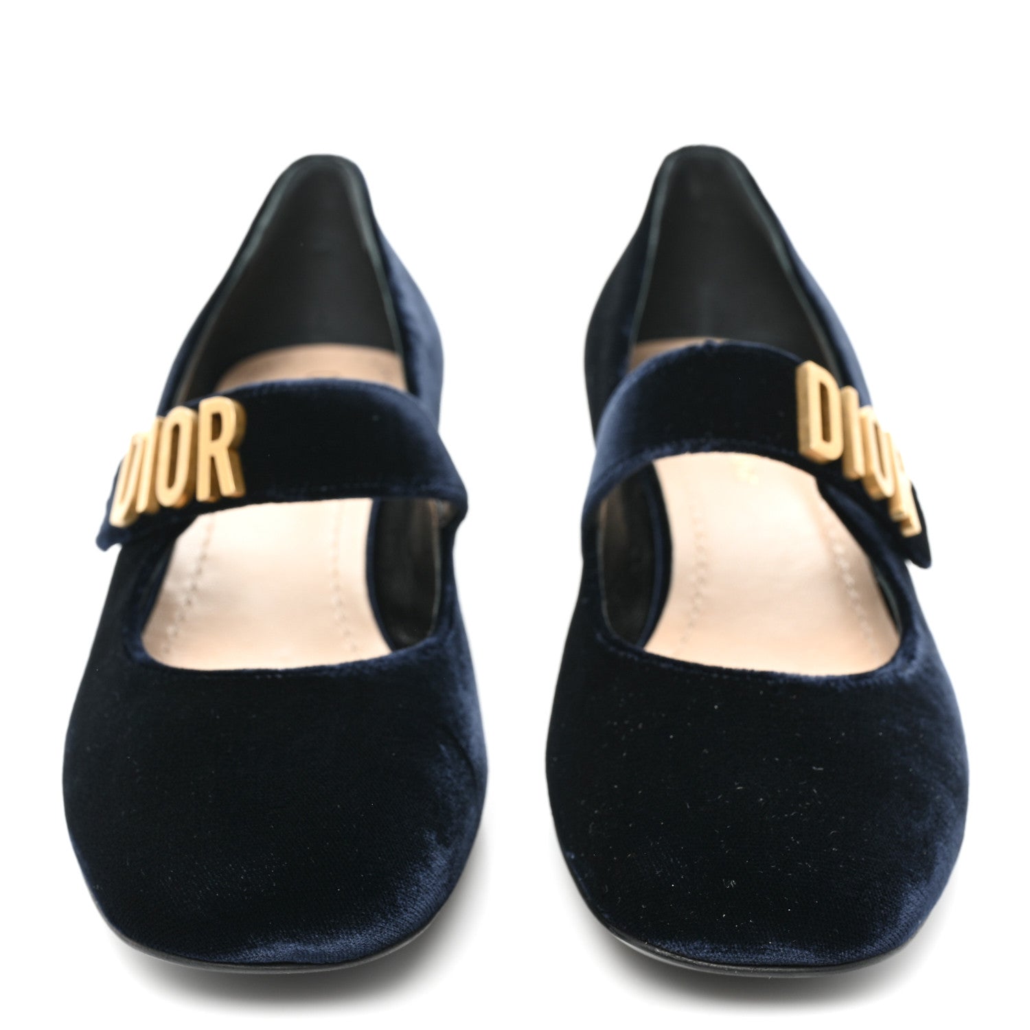 Christian Dior Velvet Baby-D Ballet Pumps 38 Deep Blue 2 of 8