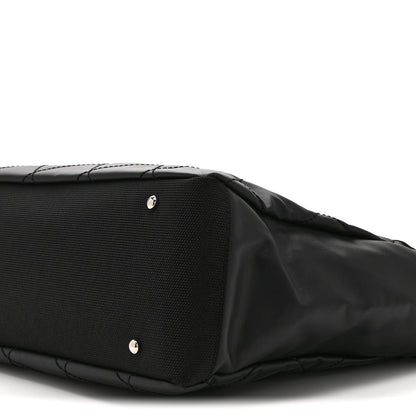 Chanel Coated Canvas Quilted Large Paris Biarritz Tote Black 11 of 11