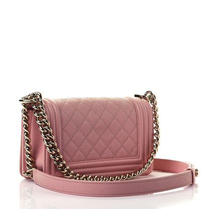 Chanel Caviar Quilted Small Boy Flap Light Pink 2 of 4
