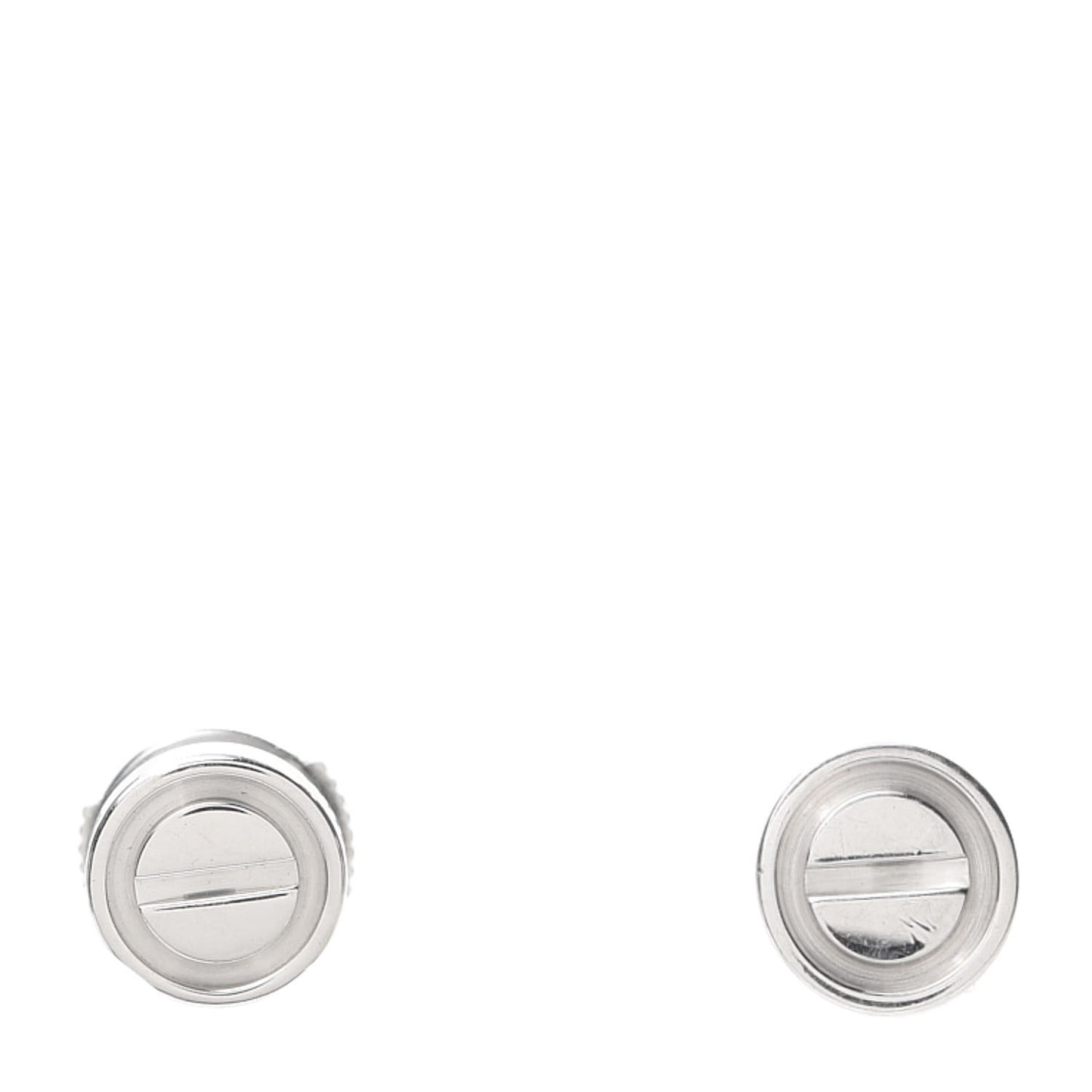 18K White Gold LOVE Earrings