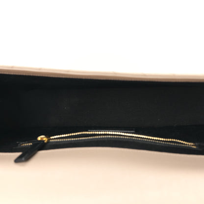 Saint Laurent Grain De Poudre Matelasse Chevron Large Monogram Satchel Dark Beige 5 of 9