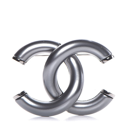 Chanel Ruthenium CC Brooch Pearly Grey 1 of 5