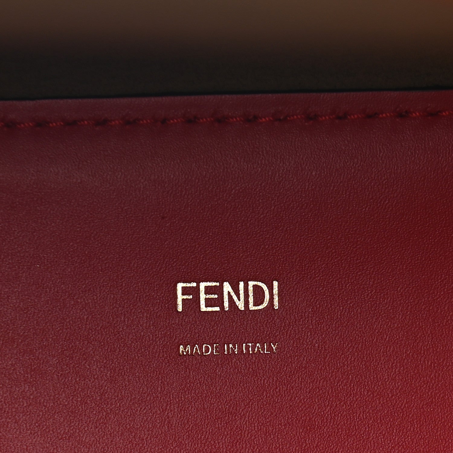 Fendi Vitello King Plexiglass Logo Embossed Medium Fendi Sunshine Shopper Tote Fuoco 6 of 8