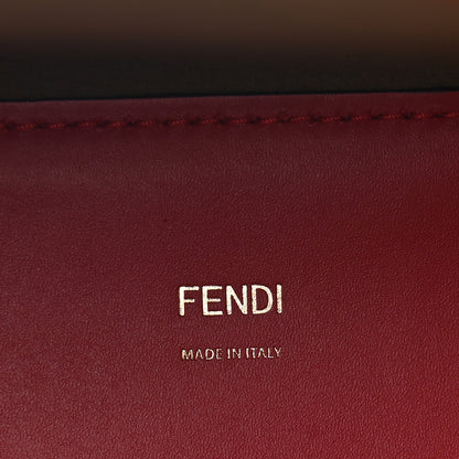 Fendi Vitello King Plexiglass Logo Embossed Medium Fendi Sunshine Shopper Tote Fuoco 6 of 8