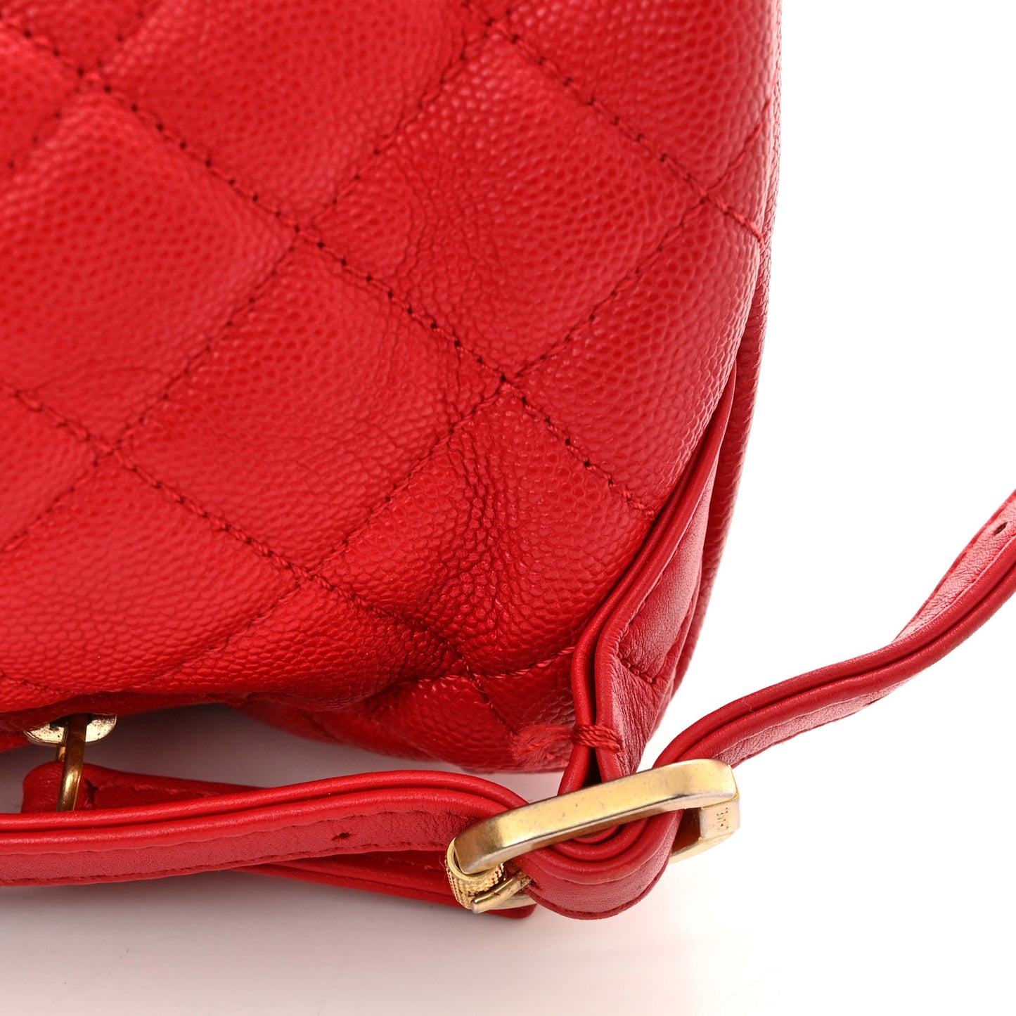 Caviar Quilted Filigree Backpack Red