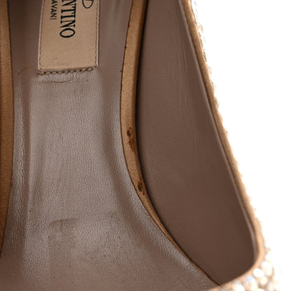 Valentino Garavani Satin Crystal Embellished Moonflow 90mm Pumps 38 Poudre 9 of 11