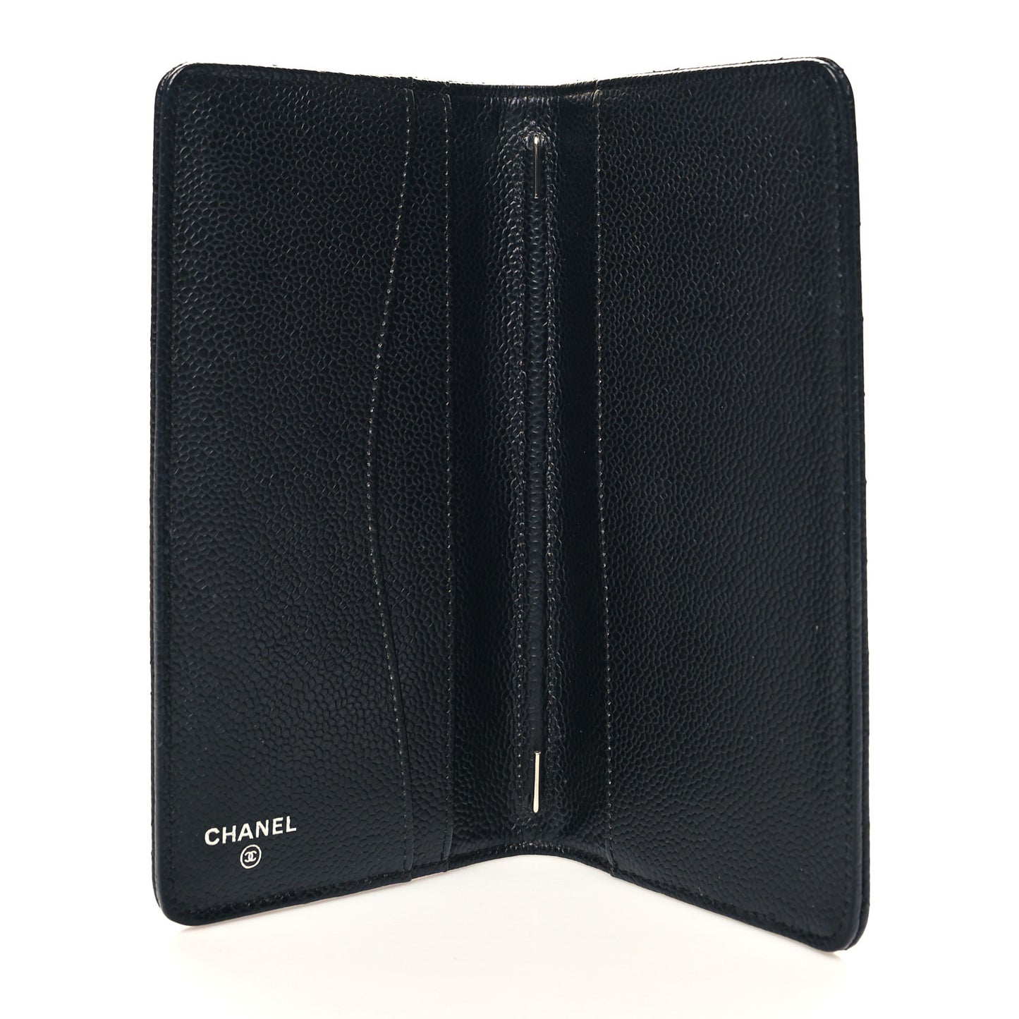 Caviar Quilted Medium Agenda Cover Black