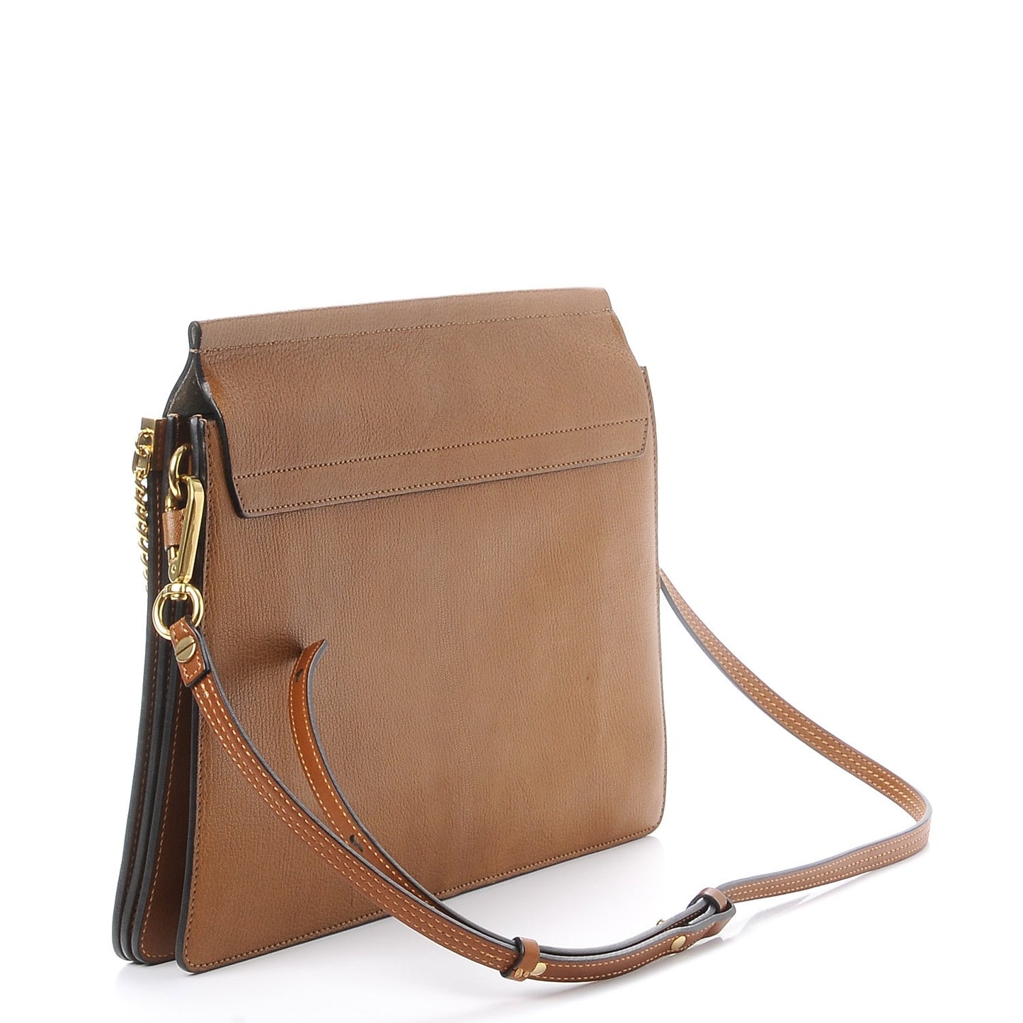 Goatskin Medium Faye Shoulder Bag Caramel