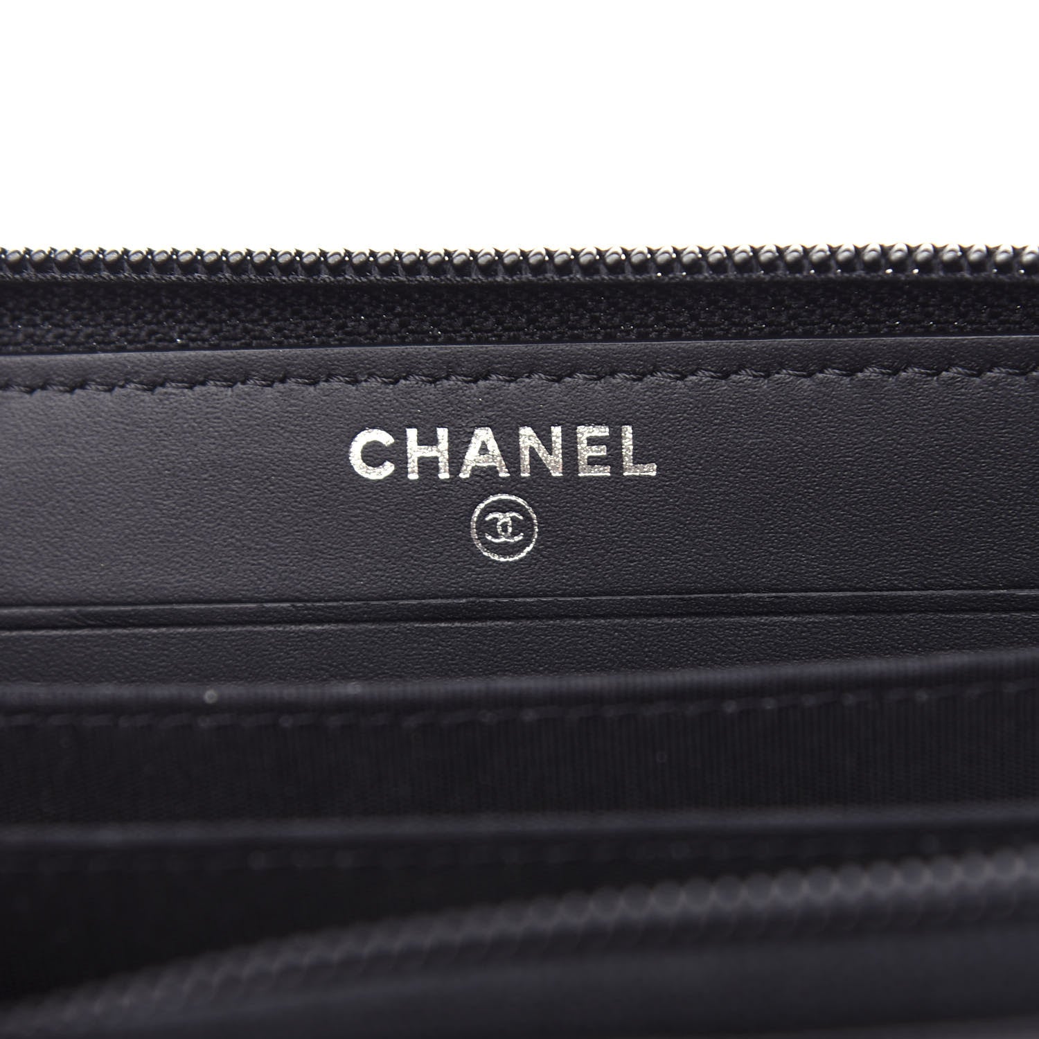 Chanel Caviar Quilted Small Boy Zip Around Wallet Black 6 of 9
