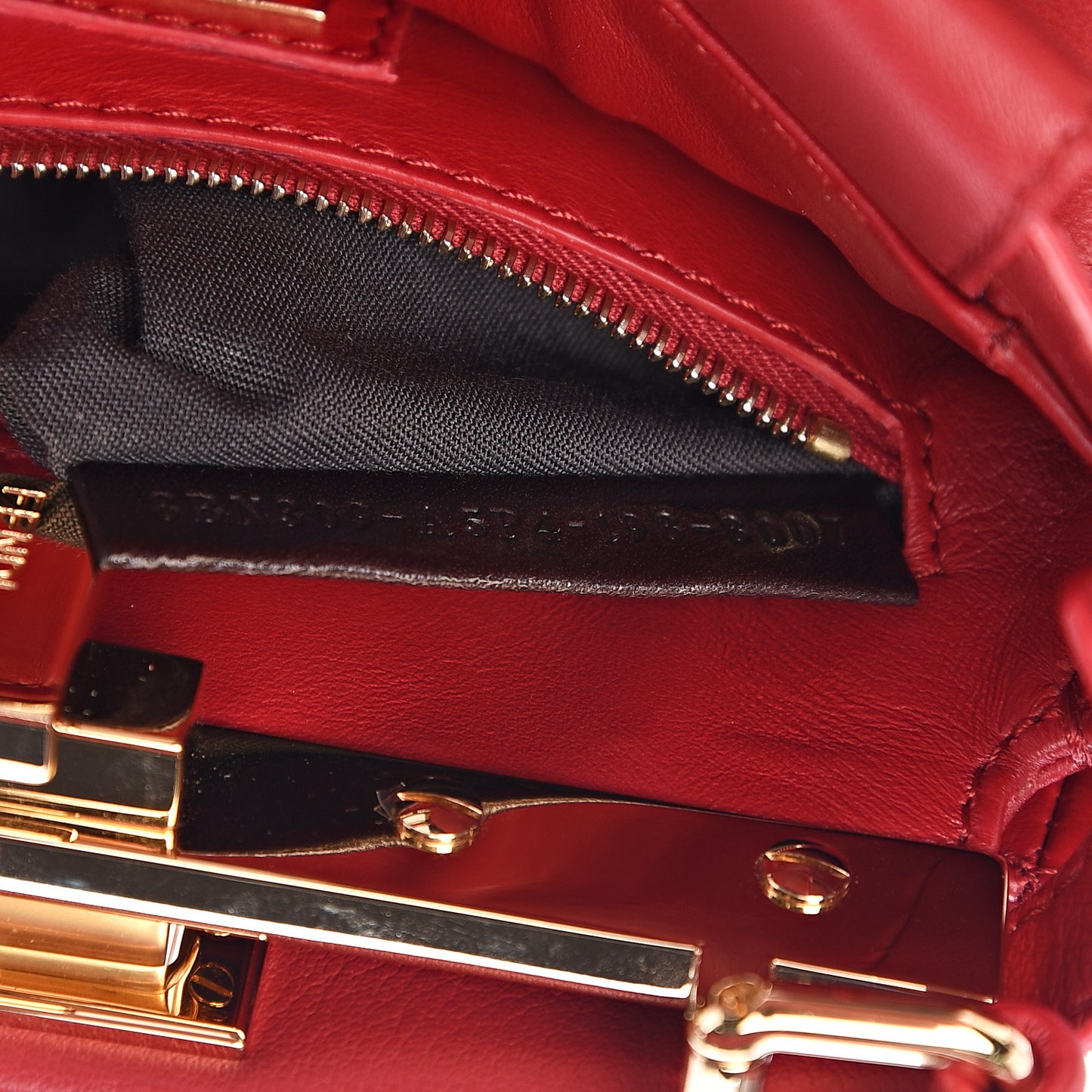 Nappa Crystal Stars Studded XS Peekaboo Iconic Satchel Fragola