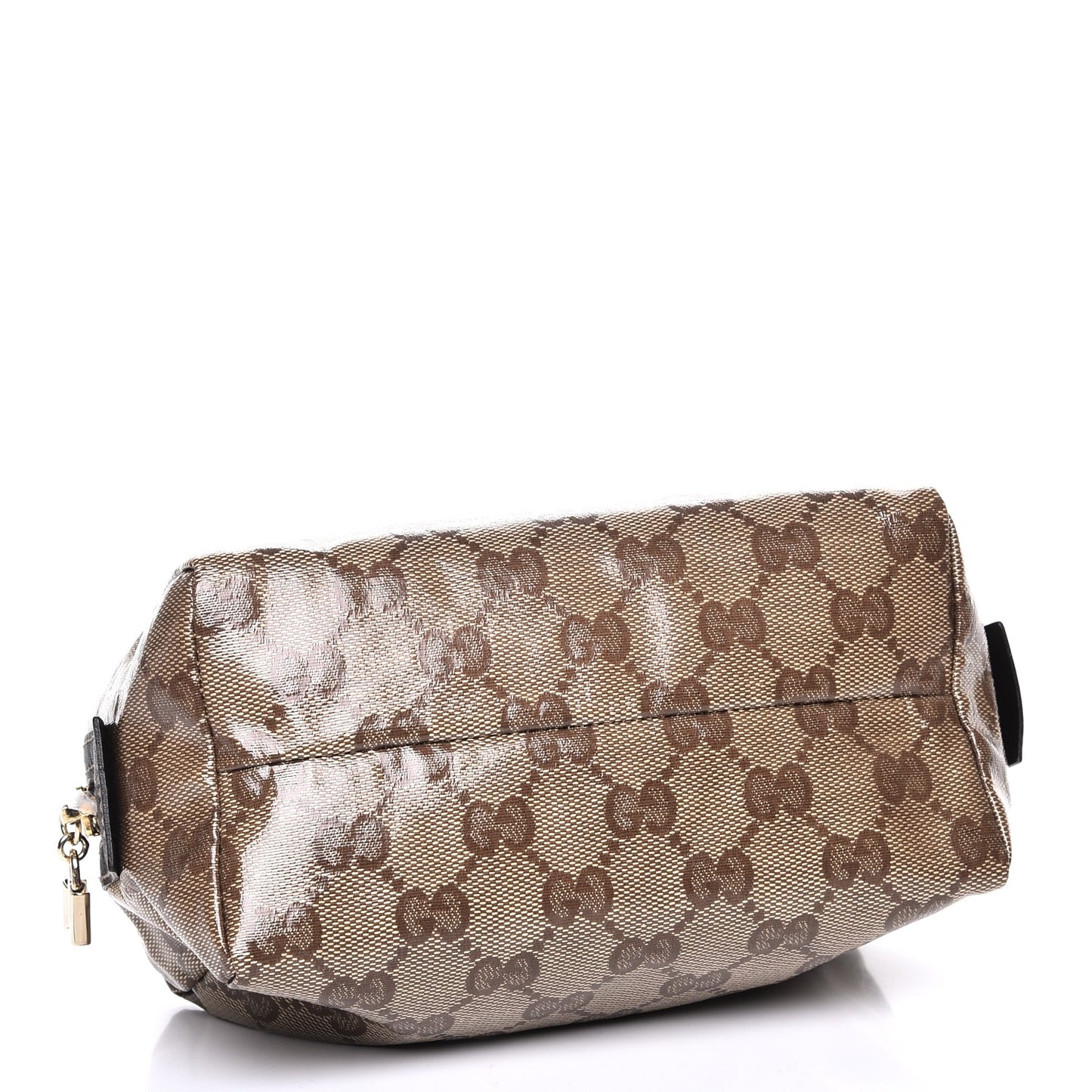 Crystal Monogram Duchessa Cosmetic Case Dark Brown