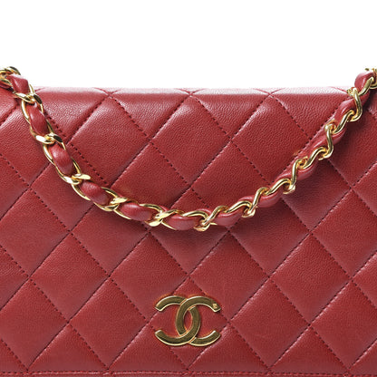 Chanel Lambskin Quilted CC Wallet On Chain WOC Red 8 of 8
