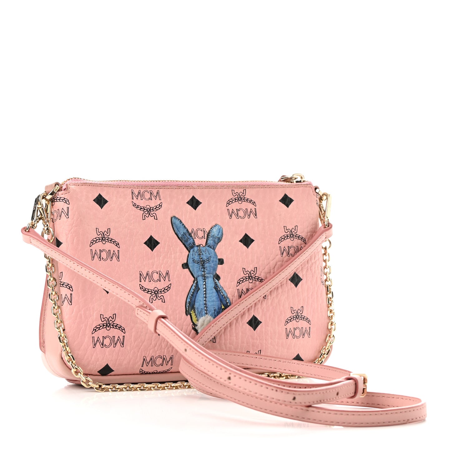 Visetos Rabbit Crossbody Pouch Soft Pink