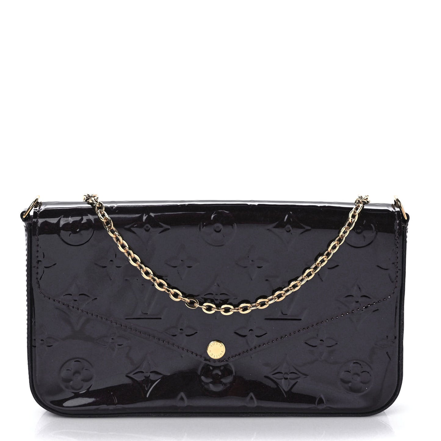 Vernis Pochette Felicie Chain Wallet Amarante