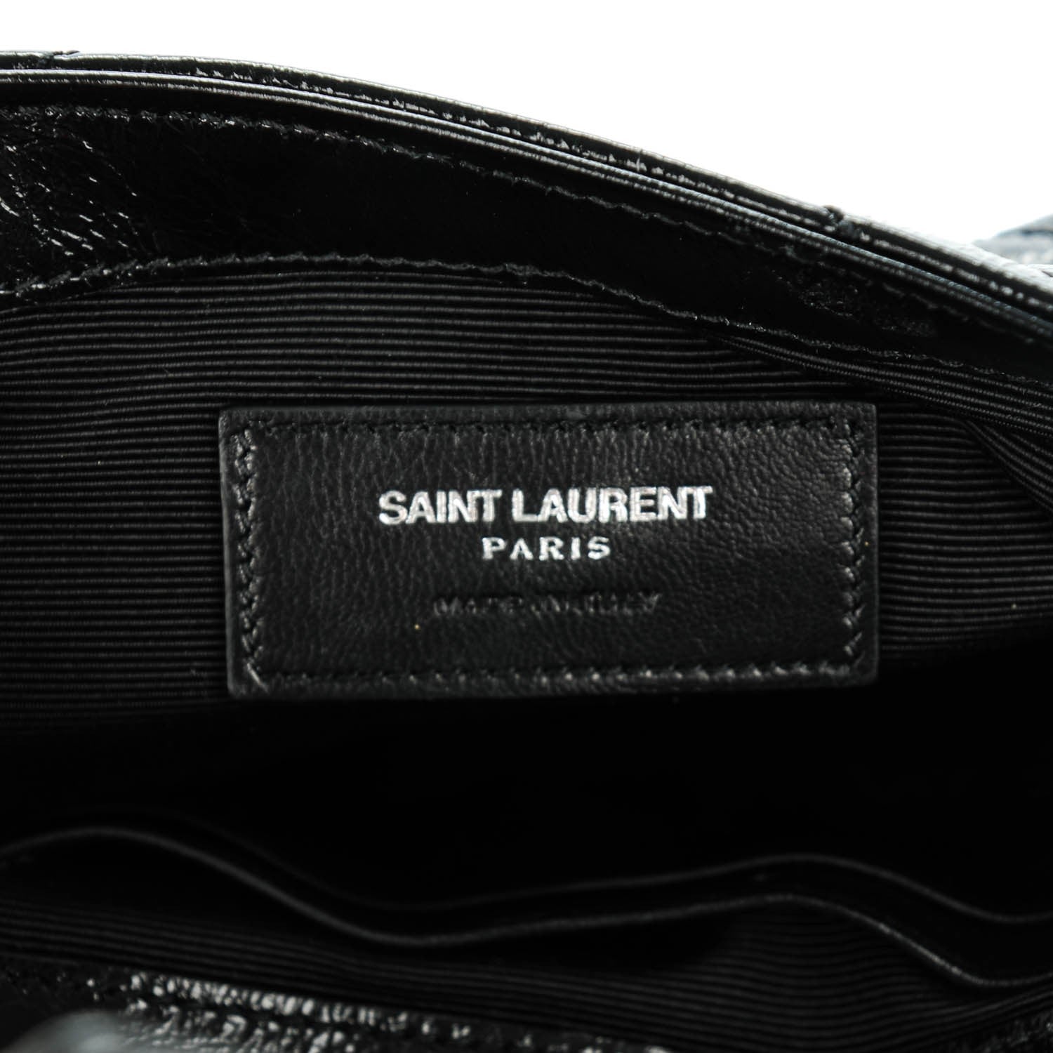 Saint Laurent Sheepskin Matelassé Monogram Classic Baby Punk Chain Bag Black 9 of 10
