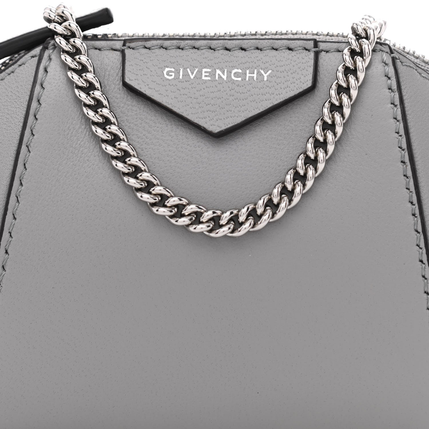 Givenchy Lambskin Baby Antigona with Chain Grey 8 of 10