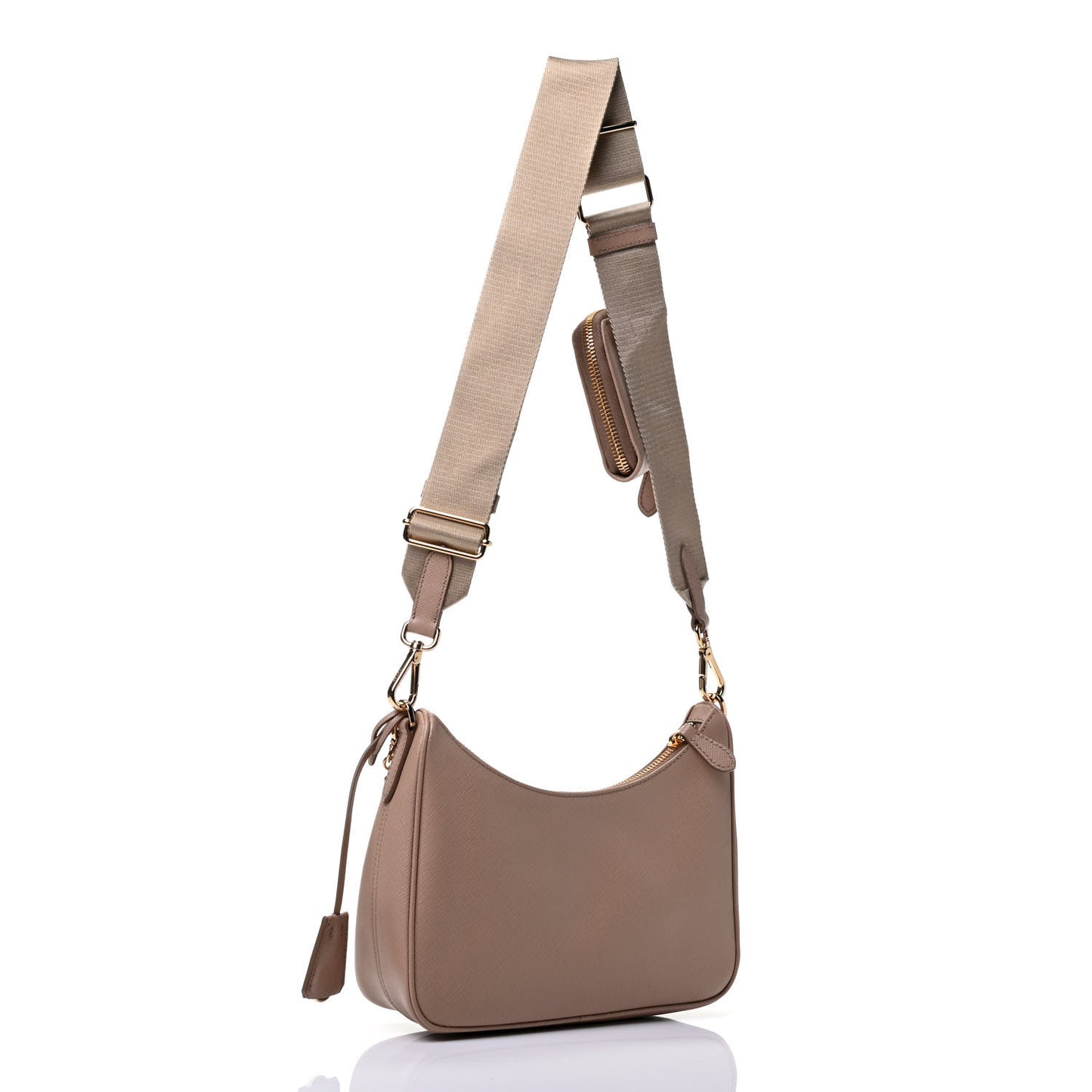 Saffiano Re-Edition 2005 Shoulder Bag Cammeo Beige