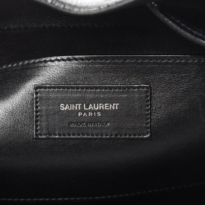 Saint Laurent Calfskin Studded Medium Emmanuelle Bucket Bag Black 6 of 15