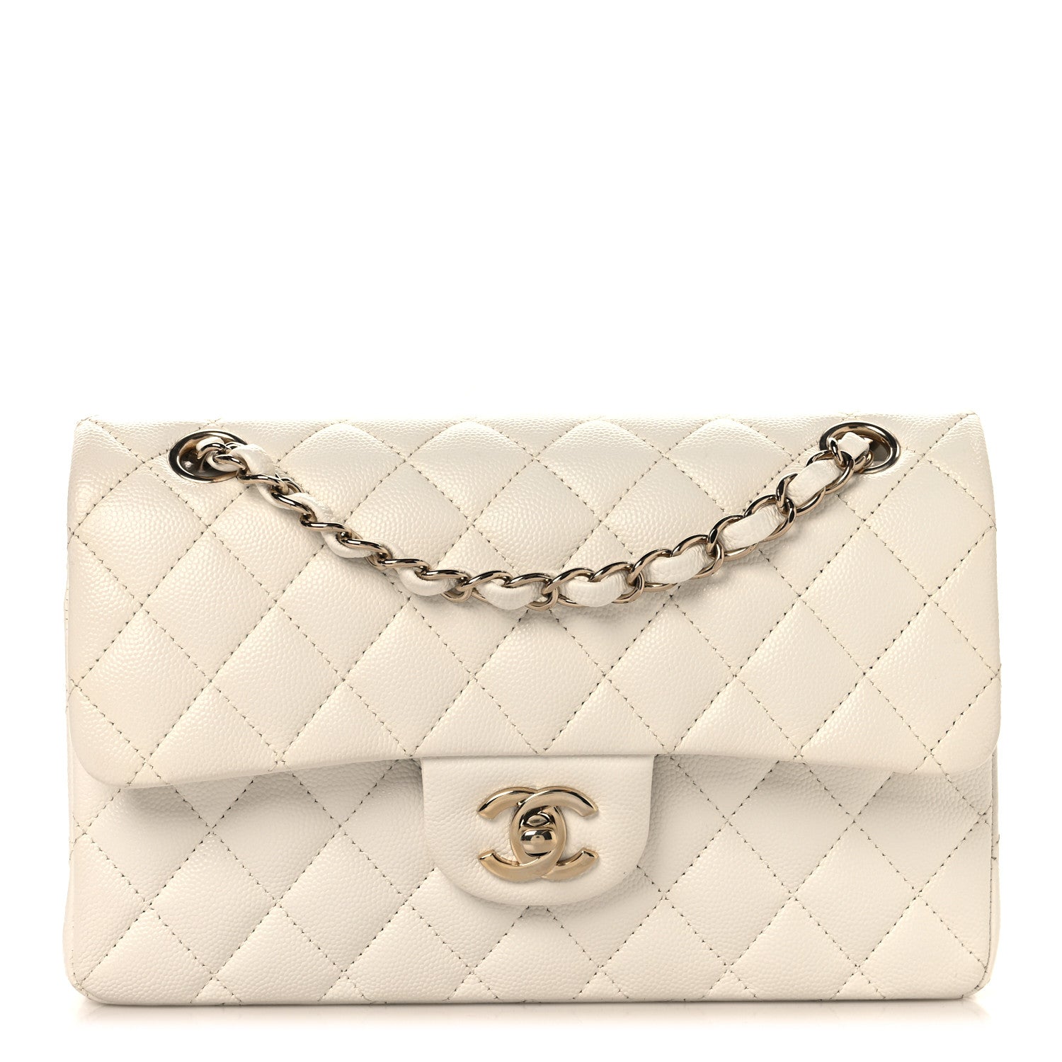 Chanel Caviar Quilted Small Double Flap White 1 of 10