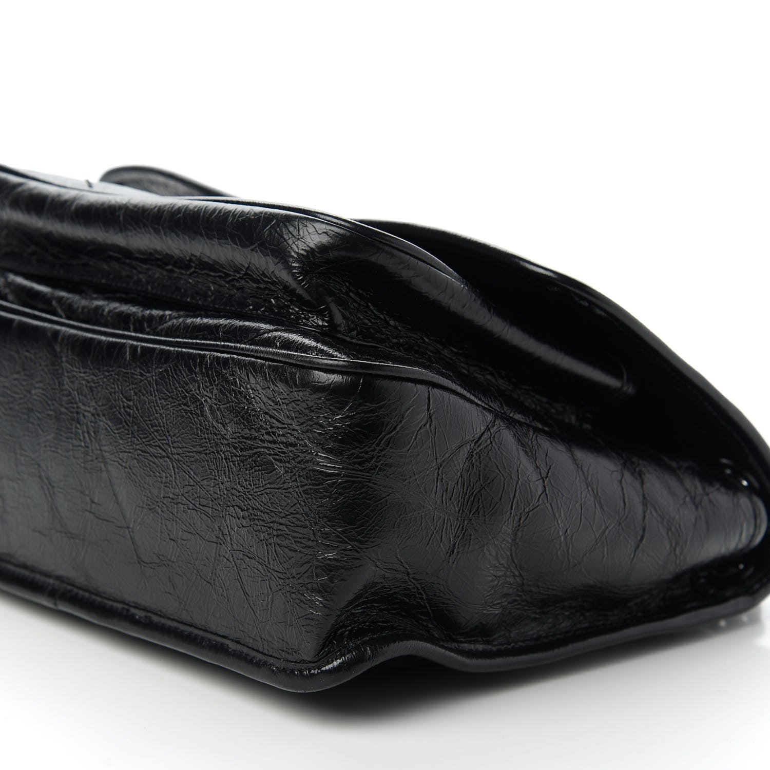 Saint Laurent Crinkled Calfskin Matelasse Monogram Medium Niki Chain Satchel Black 7 of 10
