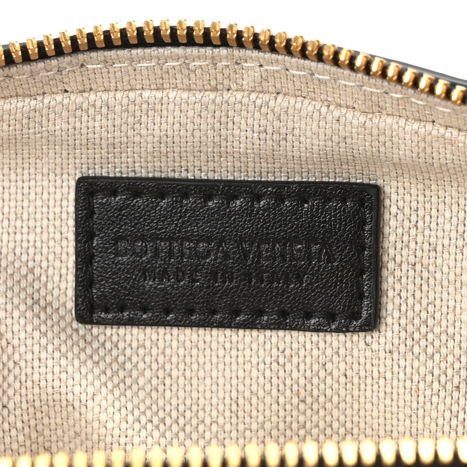 Bottega Veneta Calfskin Intrecciato Teen Zippered Pouch Black 6 of 9