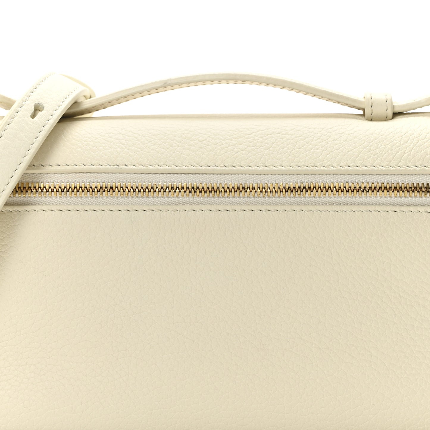 Grained Calfskin L19 Extra Pocket Pouch Whisper White