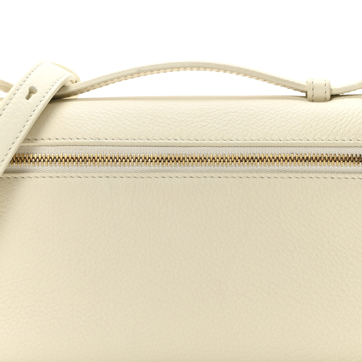 Loro Piana Grained Calfskin L19 Extra Pocket Pouch Whisper White 7 of 9
