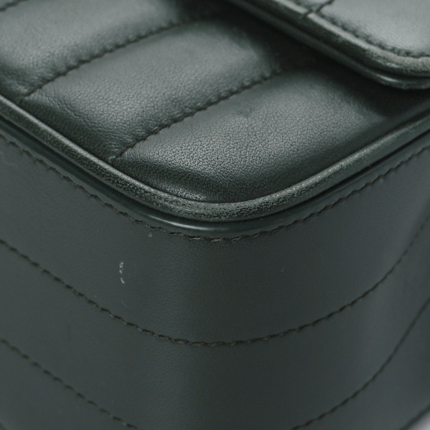 Lambskin Matelasse Monogram Medium Vicky Chain Bag Algae