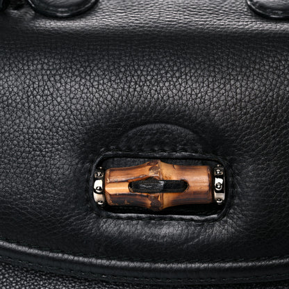 Gucci Calfskin Large New Bamboo Top Handle Bag Black 16 of 20