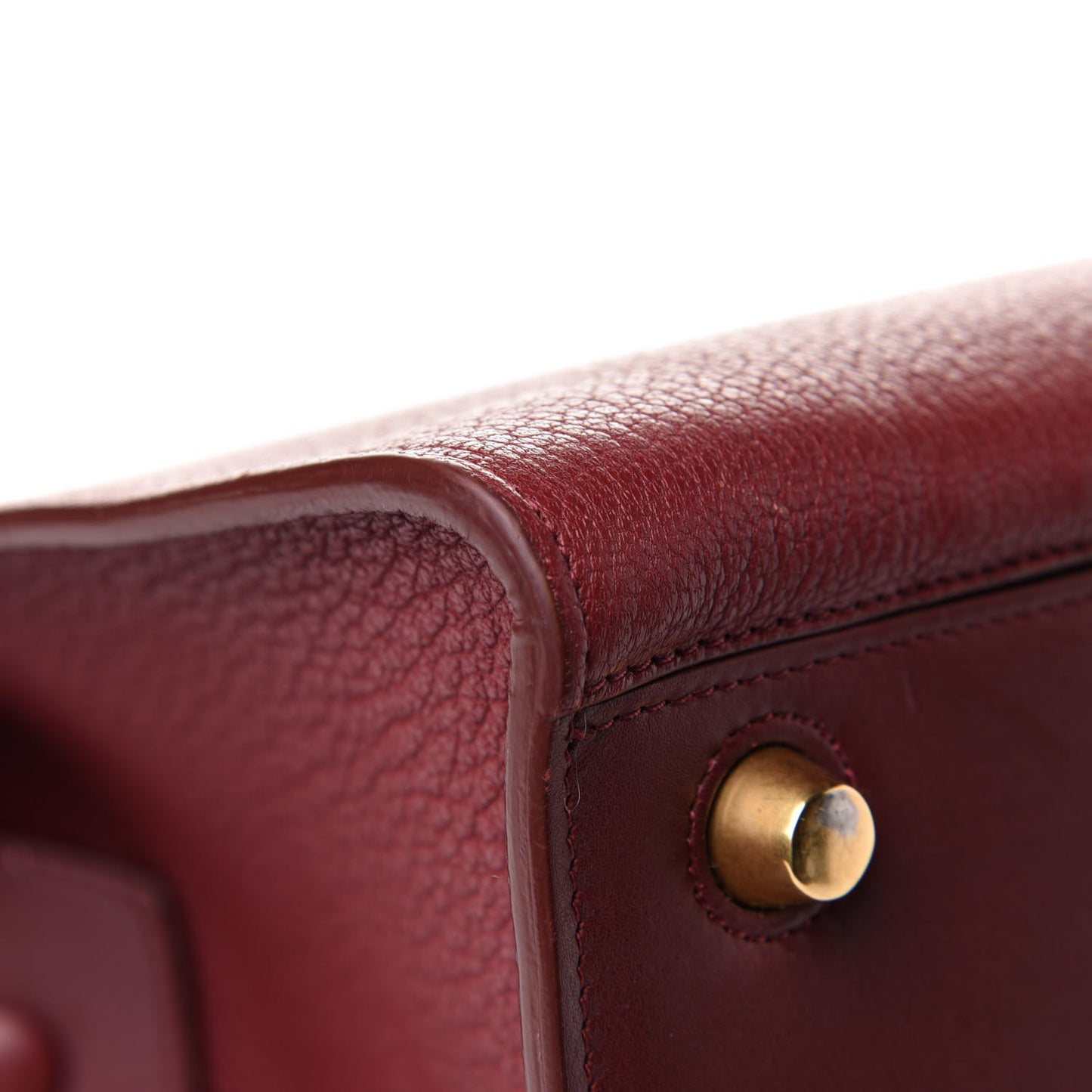 Goatskin Smooth Calfskin Small Ring Bag Dark Ruby
