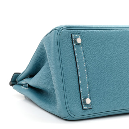 Hermes Togo Birkin 30 Blue Jean 9 of 13