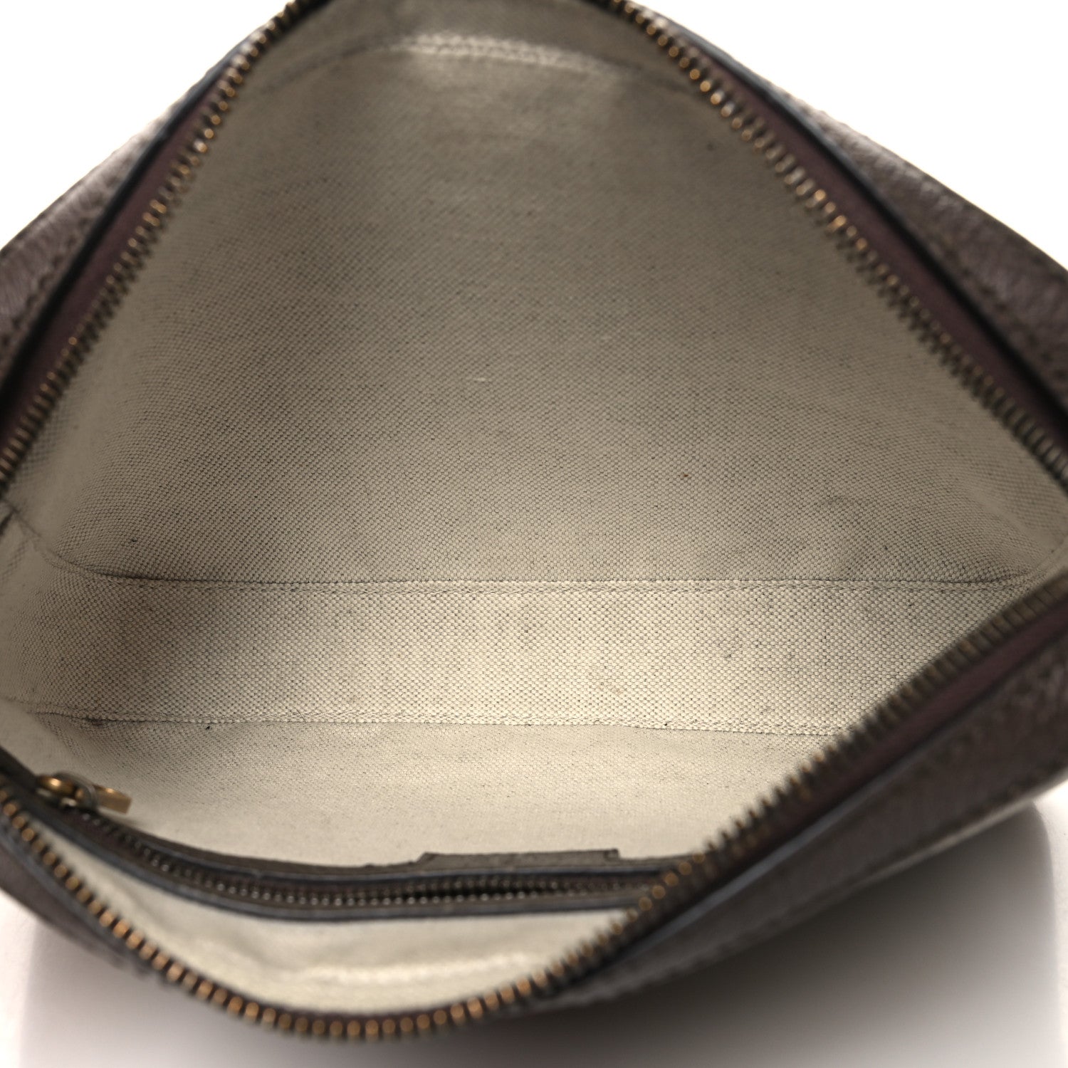 Gucci GG Supreme Monogram Textured Dollar Calfskin Web Ophidia Wristlet Shoulder Bag Beige Ebony New Acero 5 of 11