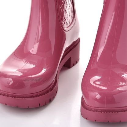 Louis Vuitton Rubber Embossed Monogram Splash Rain Boots 36 Pink 8 of 9