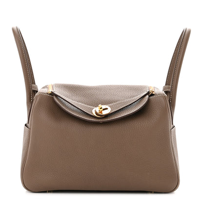 Hermes Taurillon Clemence Lindy 26 Etoupe 1 of 13