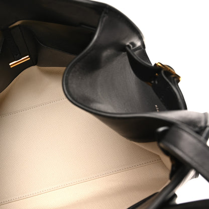 The Row Polished Saddle Calfskin Soft Margaux 12 Black 5 of 9