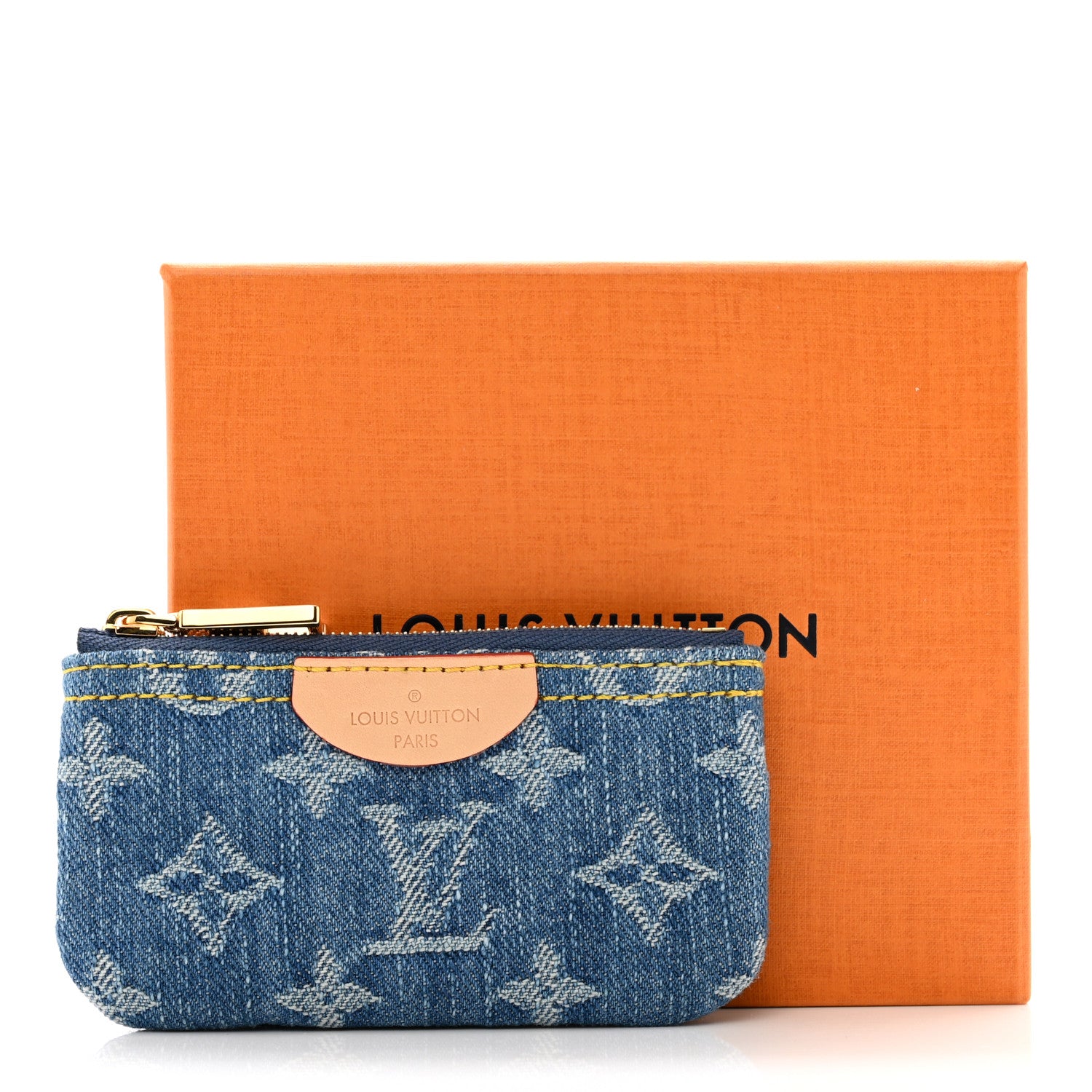 Louis Vuitton Monogram Denim Key Pouch Denim Blue 7 of 7