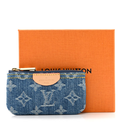 Louis Vuitton Monogram Denim Key Pouch Denim Blue 7 of 7