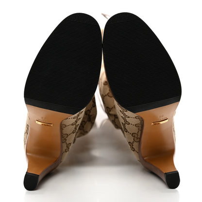 Gucci Monogram Over the Knee Boots 36 Beige Ebony 7 of 8